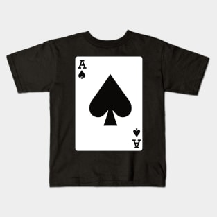 Playing Card Ace of Spades Kids T-Shirt